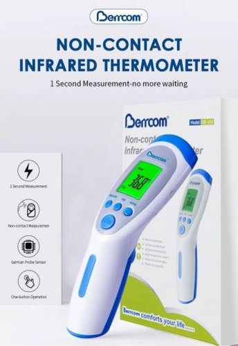 Термометр инфракрасный Berrcom JXB-182 белый/синий фото 9