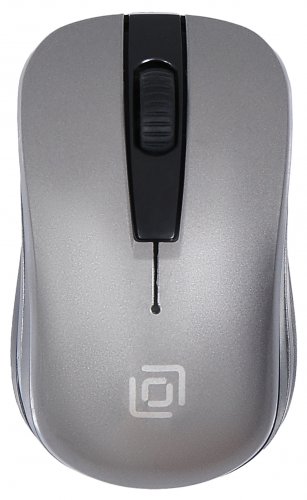 Мышь Оклик 445MW черный/серый оптическая (1600dpi) беспроводная USB для ноутбука (3but)