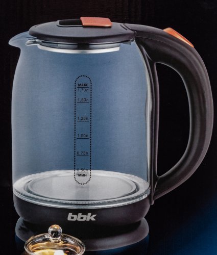 Чайник электрический BBK EK1727G 1.7л. 2200Вт коричневый (корпус: стекло) фото 2