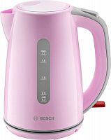 Чайник электрический Bosch TWK7500K 1.7л. 2200Вт розовый/серый (корпус: пластик)