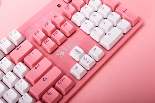 Клавиатура A4Tech Bloody B800 Dual Color механическая розовый/белый USB for gamer LED фото 21