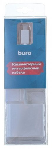 Переходник Buro BHP RET TPC-HDM USB Type-C (m) HDMI (f) USB 3.0 A(f) USB Type-C (f) белый фото 3