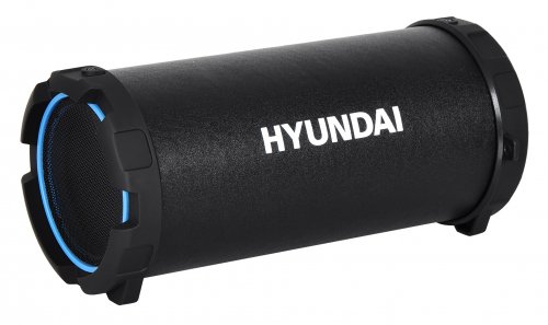 Колонка порт. Hyundai H-PAC220 черный/голубой 10W 1.0 BT/3.5Jack/USB фото 3