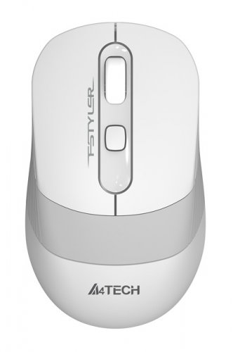 Мышь A4Tech Fstyler FG10 белый/серый оптическая (2000dpi) беспроводная USB (4but)