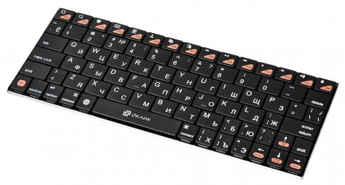 Клавиатура Оклик 840S черный USB беспроводная BT slim фото 3