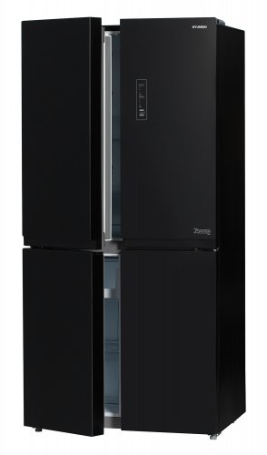 Холодильник Hyundai CM5005F черное стекло (трехкамерный) фото 14