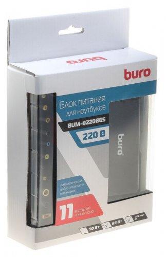 Блок питания Buro BUM-0220B65 автоматический 65W 18.5V-20V 11-connectors 3.25A 1xUSB 2.4A от бытовой фото 3