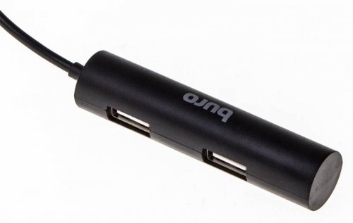 Разветвитель USB 2.0 Buro BU-HUB4-0.5R-U2.0 4порт. черный фото 4