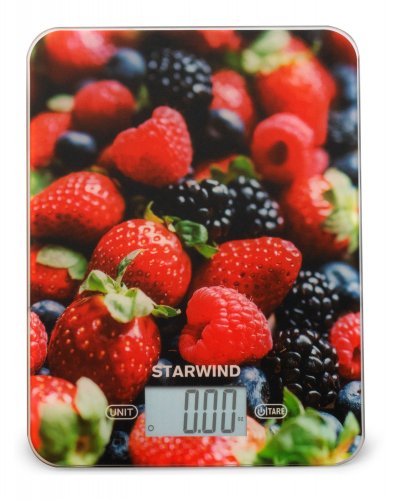 Весы кухонные электронные Starwind SSK3355 макс.вес:5кг рисунок/ягоды фото 2
