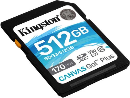 Флеш карта SDXC 512Gb Class10 Kingston SDG3/512GB Canvas Go! Plus w/o adapter фото 3