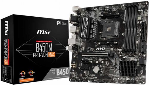 Материнская плата MSI B450M PRO-VDH MAX Soc-AM4 AMD B450 4xDDR4 mATX AC`97 8ch(7.1) GbLAN RAID+VGA+D фото 5