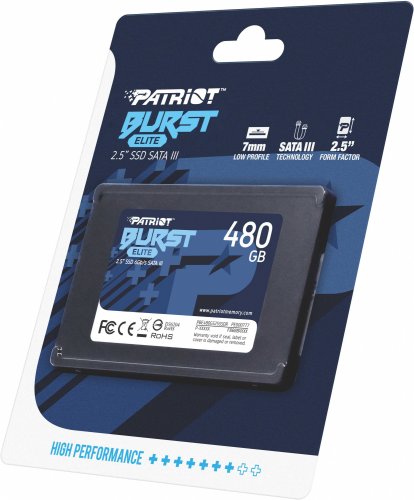 Накопитель SSD Patriot SATA III 480Gb PBE480GS25SSDR Burst Elite 2.5" фото 8