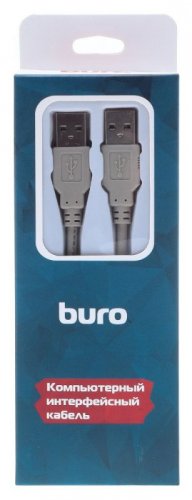 Кабель Buro BHP RET USB_AM18 USB A(m) USB A(m) 1.8м серый блистер фото 2