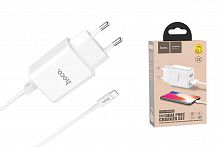 Сетевое зарядное устройство 2 USB 2400 mAh + кабель micro USB HOCO C62A Victoria белый Fast Charging