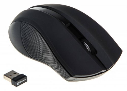 Мышь Оклик 615MW черный оптическая (1000dpi) беспроводная USB для ноутбука (3but) фото 2