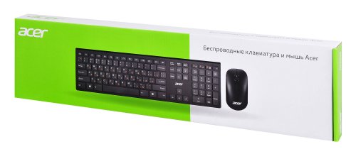 Клавиатура + мышь Acer OKR030 клав:черный мышь:черный USB беспроводная slim фото 3