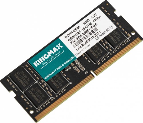 Память DDR4 16Gb 2666MHz Kingmax KM-SD4-2666-16GS RTL PC4-21300 CL19 SO-DIMM 260-pin 1.2В dual rank фото 3
