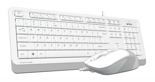 Клавиатура + мышь A4Tech Fstyler F1010 клав:белый/серый мышь:белый/серый USB Multimedia фото 4