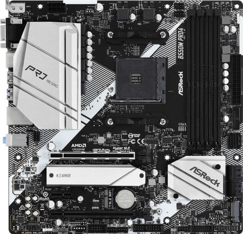 Материнская плата Asrock B550M PRO4 Soc-AM4 AMD B550 4xDDR4 mATX AC`97 8ch(7.1) GbLAN RAID+VGA+HDMI+ фото 10