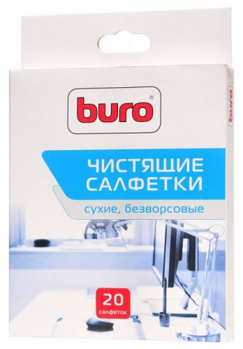 Салфетки Buro BU-Udry для удаления пыли коробка 20шт сухих фото 2