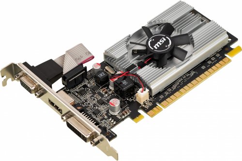 Видеокарта MSI PCI-E N210-1GD3/LP NVIDIA GeForce 210 1024Mb 64 DDR3 460/800 DVIx1 HDMIx1 CRTx1 Ret l фото 2