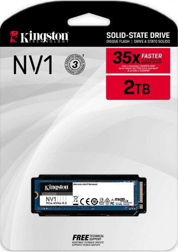 Накопитель SSD Kingston PCI-E x4 2Tb SNVS/2000G NV1 M.2 2280 фото 3