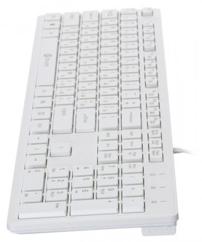 Клавиатура Оклик 500M белый USB slim Multimedia фото 9
