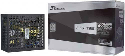 Блок питания Seasonic ATX 500W PRIME Fanless PX-500 80+ platinum 24+2x(4+4) pin APFC 8xSATA Cab Mana фото 8