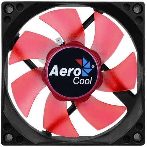 Вентилятор Aerocool Motion 8 Red-3P 80x80mm 3-pin 25dB 90gr LED Ret фото 3