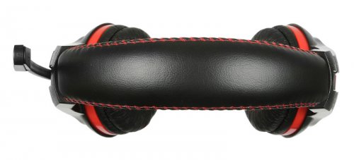 Наушники с микрофоном Оклик HS-L200 черный/красный 2.2м накладные оголовье (Y-819) фото 7