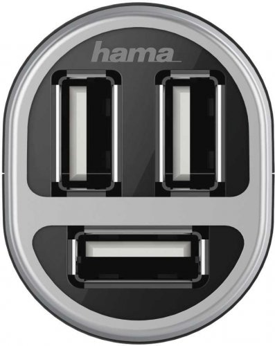 Автомобильное зар./устр. Hama H-173603 2.1A+2.1A+1A универсальное черный (00173603) фото 2