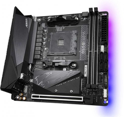 Материнская плата Gigabyte B550I AORUS PRO AX Soc-AM4 AMD B550 2xDDR4 mini-ITX AC`97 8ch(7.1) 2.5Gg  фото 2