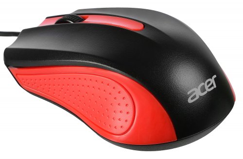 Мышь Acer OMW012 черный/красный оптическая (1200dpi) USB (3but) фото 5