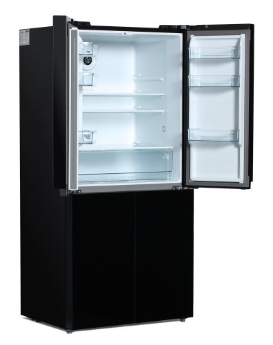 Холодильник Hyundai CM5005F черное стекло (трехкамерный) фото 2