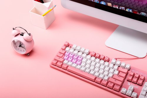 Клавиатура A4Tech Bloody B800 Dual Color механическая розовый/белый USB for gamer LED фото 20