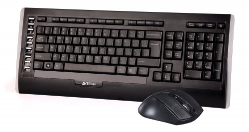 Клавиатура + мышь A4Tech 9300F клав:черный мышь:черный USB беспроводная Multimedia фото 3