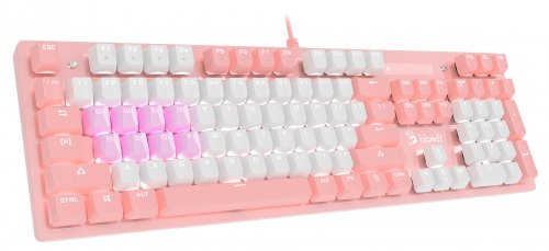 Клавиатура A4Tech Bloody B800 Dual Color механическая розовый/белый USB for gamer LED фото 2