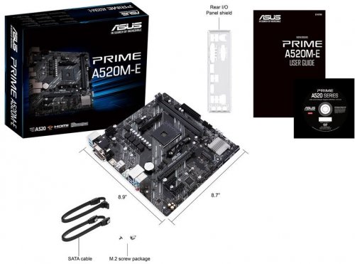 Материнская плата Asus PRIME A520M-E Soc-AM4 AMD A520 2xDDR4 mATX AC`97 8ch(7.1) GbLAN RAID+VGA+DVI+ фото 5