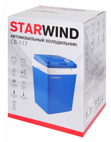 Автохолодильник Starwind CB-117 29л 48Вт синий/серый фото 5