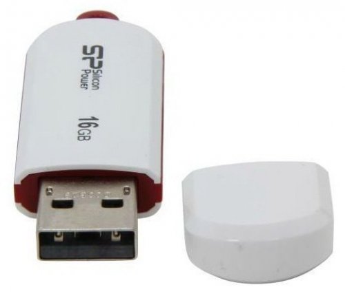 Флеш Диск Silicon Power 16Gb LuxMini 320 SP016GBUF2320V1W USB2.0 белый фото 3