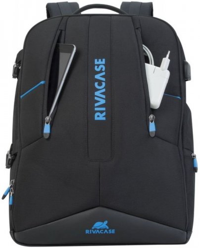 Рюкзак для ноутбука 17.3" Riva 7860 черный полиэстер фото 3