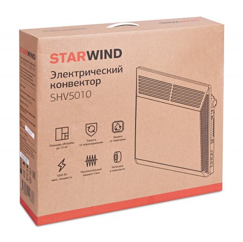 Конвектор Starwind SHV5010 1000Вт белый фото 6