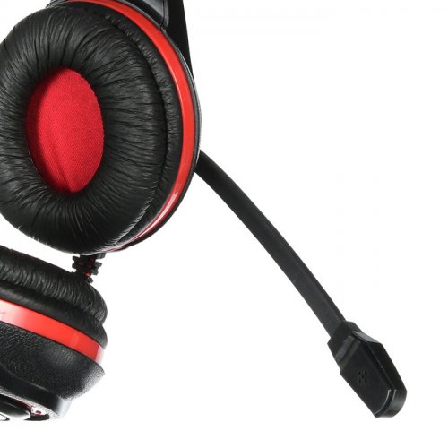 Наушники с микрофоном Оклик HS-L200 черный/красный 2.2м накладные оголовье (Y-819) фото 8