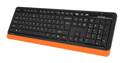 Клавиатура + мышь A4Tech Fstyler FG1010 клав:черный/оранжевый мышь:черный/оранжевый USB беспроводная фото 5