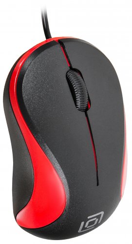 Мышь Оклик 115S черный/красный оптическая (1000dpi) USB для ноутбука (3but) фото 4