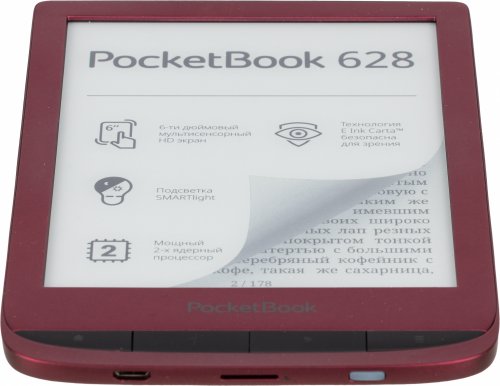 Электронная книга PocketBook 628 6" E-Ink Carta 1024x758 Touch Screen 1Ghz 512Mb/8Gb/microSDHC/подсв фото 4
