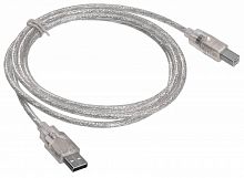 Кабель Buro USB2.0-AM/BM-Trans USB A(m) USB B(m) 1.8м прозрачный