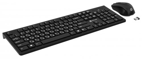Клавиатура + мышь Оклик 250M клав:черный мышь:черный USB беспроводная slim фото 2