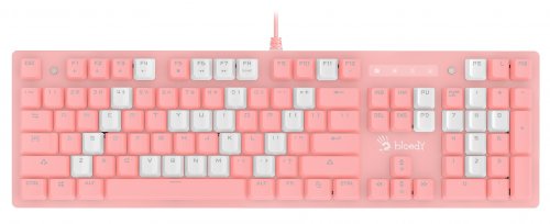 Клавиатура A4Tech Bloody B800 Dual Color механическая розовый/белый USB for gamer LED фото 16