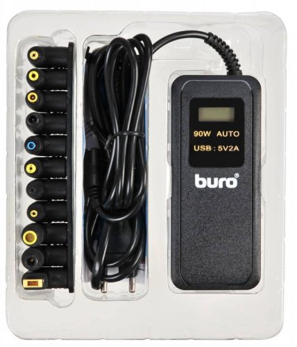 Блок питания Buro BUM-0065A90 автоматический 90W 12V-20V 11-connectors 5A 1xUSB 2.1A от бытовой элек фото 5
